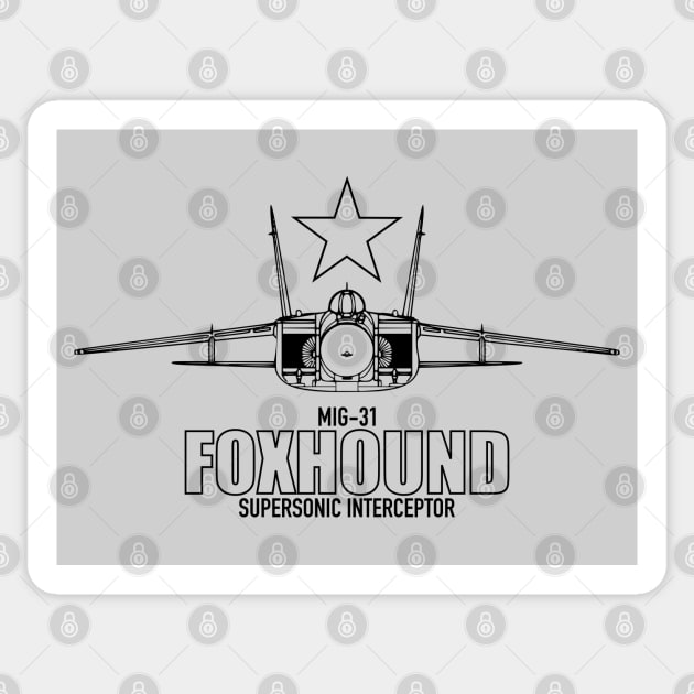 Mig-31 Foxhound Sticker by TCP